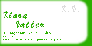 klara valler business card