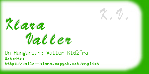 klara valler business card